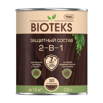 Защитный Состав 2-в-1 ТЕКС BIOTEKS Орех 0,8 л