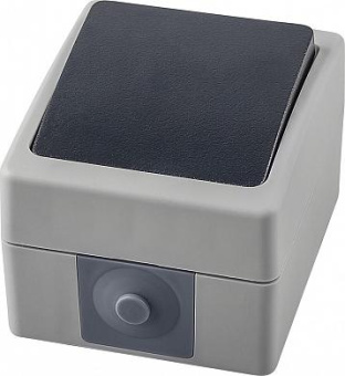 Выключатель ОП 1-кл., 250В, 10А, IP54, Ферон, серый/графит, PSW10-111-54