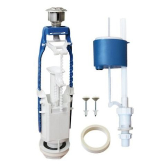 Арматура д/бачка двойн.кнопка метализ. ниж.подводка А 77.57.14.3