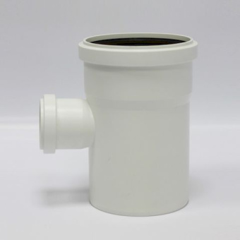 Тройник  110/50 угол 87. (30) белый ДИГОР