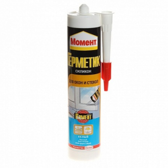 Герметик силиконовый Момент для окон и стекол белый 280мл 2048981