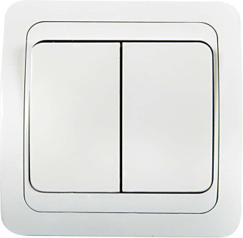 Выключатель СП 2-кл.  белый 2023-W CLASSICO ASD (упак.200/10) Выключатель СП 2-кл.  белый 2023-W CLASSICO ASD (упак.200/10)
