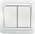 Выключатель СП 2-кл.  белый 2023-W CLASSICO ASD (упак.200/10)