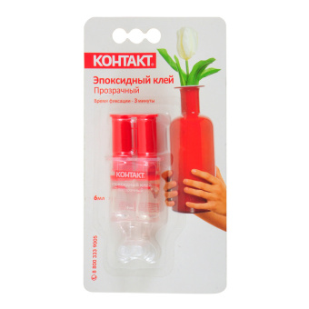Клей  КОНТАКТ эпоксидный прозрачный 6 мл КЭ 288 - Б06 ШП