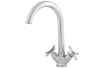 Смеситель для кухни 2-вентильный, высокий излив (латунь) RUSANT PC-K 441-87