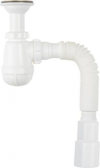 Сифон бутылочный 1 1/4 х 40 пласт.реш. с гибкой трубой 40-40/50 (PS0515) "Aquant" Сифон бутылочный 1 1/4 х 40 пласт.реш. с гибкой трубой 40-40/50 (PS0515) "Aquant"