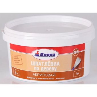 Шпатлевка по дереву акриловая бук Диола-005, 1 кг