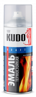 Эмаль термостойкая KUDO KU-5001 серебристая