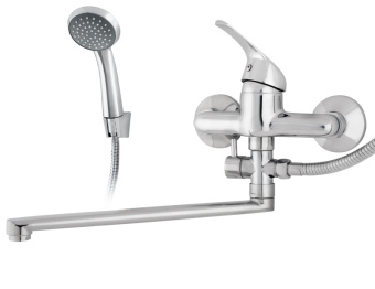 Смеситель  для ванны однорычажный, излив 35 см (L), карт. 40 (латунь) RUSANT PC-B 30-01