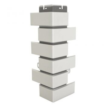 Угол наружный кирпич клинкерный белый 0,45*0,16м