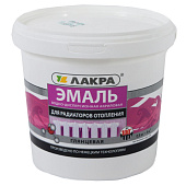 Эмаль акрил для радиаторов отопления Лакра белая глянцевая 0,9кг
