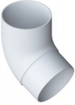 Колено трубы 45° белая Стандарт