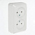 Розетка ОП 2-мест. без з/к без з/ш 7102-W BOLLETO белая ASD (упак.200/10)