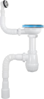 Сифон бутылочный 3 1/2 х 40 мет.реш. д/кер.мойки, круг.перелив с гиб.труб 40х40/50 (B0139) "Aquant" Сифон бутылочный 3 1/2 х 40 мет.реш. д/кер.мойки, круг.перелив с гиб.труб 40х40/50 (B0139) "Aquant"