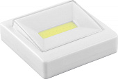 Светодиодный светильник-кнопка  1LED 3W (3*AAA в комплект не входят),  87*87мм, белый, FN1206