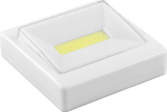 Светодиодный светильник-кнопка  1LED 3W (3*AAA в комплект не входят),  87*87мм, белый, FN1206