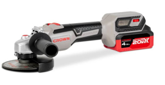 Машина шлифовальная аккумуляторная CROWNCT23028-125HX-4S BMC 20 В 125 мм