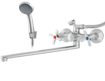 Смеситель для ванны Двухвент. излив 35см (L) карт.25 (латунь) RUSANT PC-B 11-87