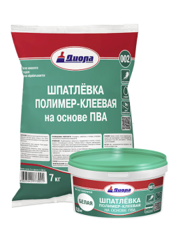 Шпатлевка полимер-клеевая (основа ПВА) Диола-002, 10 кг