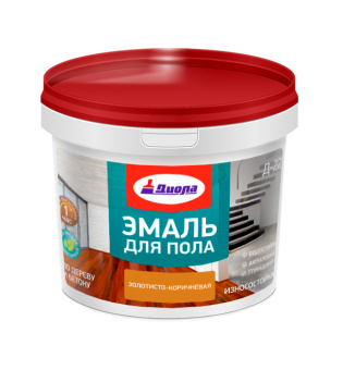 Эмаль для пола износостойкая Диола-225 желто-коричневая 0,8кг