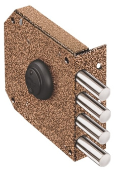 Замок накладной Базальт 1.05.51.МА никель, сув., 4 риг., медный антик /32759//ЭЛЬБОР