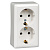 Розетка ОП 2-мест. з/к изол.пл. ХИТ белый (кор.84)  RA16-238I-B