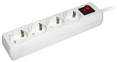 Удлинитель быт. з/к с выкл. 4 места/5метра 3500Вт 16А/250В (ПВС 3х1) У04К-выкл. ИЭК (упак.32/8)