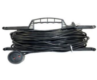 Сет. удл. Jett (ДЖЕТТ) рамка ПВС 2х0.75 1 роз. 10 м 10А черн. РС-1