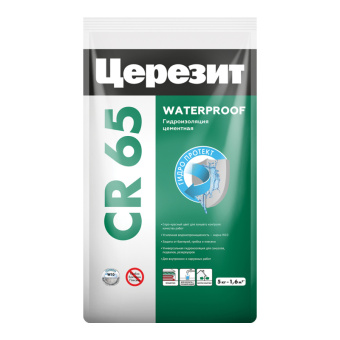 Цементная гидроизоляционная масса ЦЕРЕЗИТ CR 65 Waterproof, 5 кг