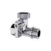 Кран  шаровой  трёхпроходной 1/2"х3/4"х1/2" в/н/н  флажок никель "Valogin" (16)