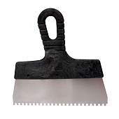 Шпатель зубчатый 200 мм с черной ручкой зуб 8*8 мм 311-1200