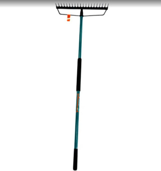 Грабли для уборки широкие фиберглассовый удлиненный черенок 1500мм SIBIR 2651