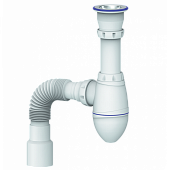 Сифон бутылочный 1 1/2 х 40 мет.реш. с гибкой трубой 40-40/50 UNICORN (A 220)