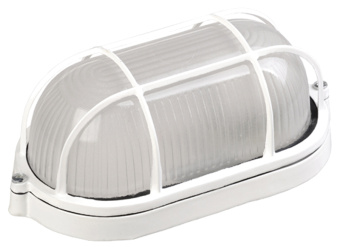 Светильник НПП1402 белый/овал с реш.60Вт IP54  ИЭК (упак.12/12)