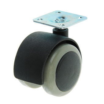 Колесо поворотное мебельное, нейлон,без тормоза, платформа, d25 мм (10кг)\\SCn10