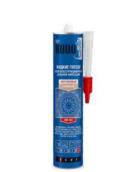 Клей KUDO Унив  монтажный конструкционный сильной фиксации на каучуковой основе 300мл
