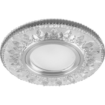 Светильник встр. со светодиодной подсв.15LED*2835 SMD 4000K, MR16 50W G5.3, белый, хром, CD903