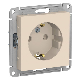 Механизм Розетки з/к з/ш 16А бежевый ATLASDESIGN