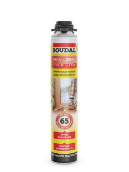 Пена монтажная проф. SOUDAL PREMIUM 65 ЗИМА (-10) 820 мл