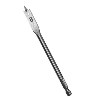 Сверло перовое по дереву 8*152 мм 6 гранный хвостовик VERTEXTOOLS