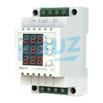 Реле напряжения RBUZ 3F Трехфазное (3х5А)