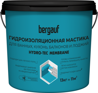 Гидроизоляционная мастика Bergauf Hydro-Tec Membrane, 13 кг