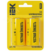 Элемент питания Alkaline Optima LR20/D (упак.2шт) IEK выписывать кратно упак.цена за упак.