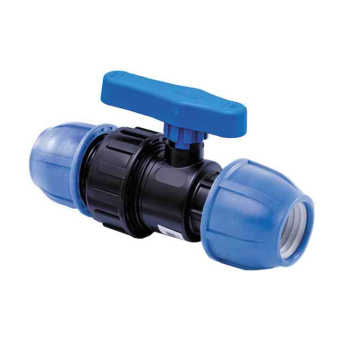 Шаровый кран ДУ - 40 мм ПНД (12) "No name"